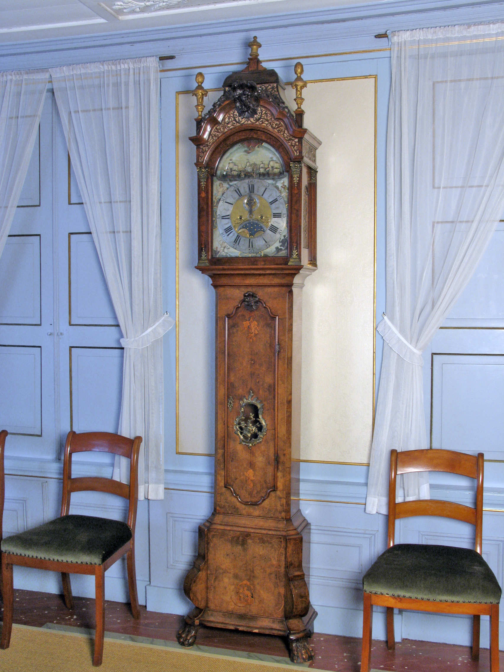 St kiezen puur Klokkast van staand horloge gerestaureerd - Honig Breethuis